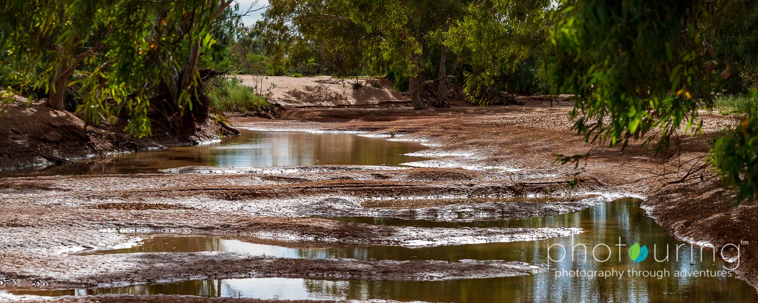 The ephemeral Packsaddle Creek (beside Packsaddle Roadhouse) a few days after heavy rains.  Outback NSW, Australia