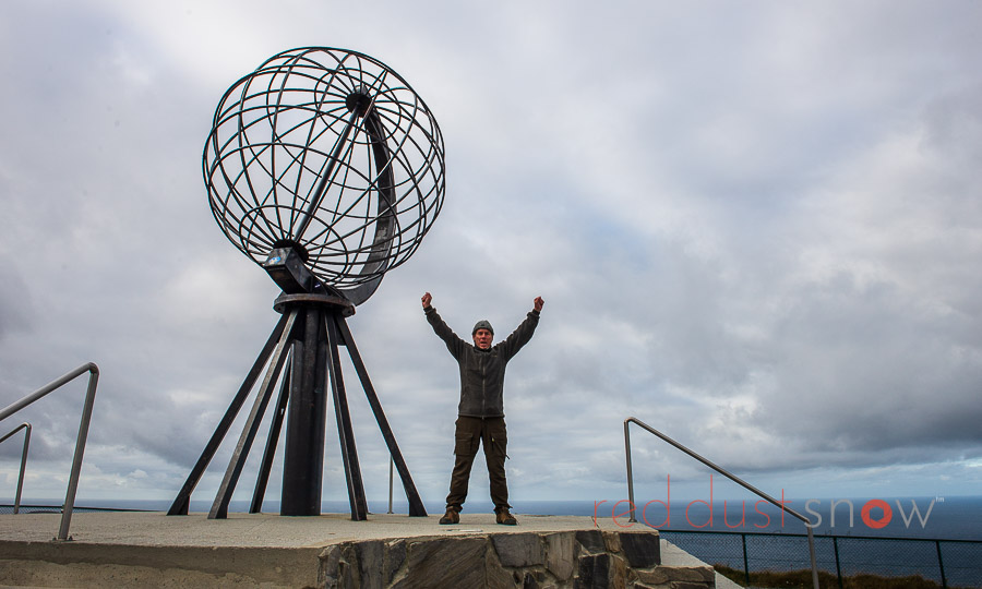 Reaching Nordkapp, the furthers north you can drive in Europe at 71°10′21″N 25°47′04″E