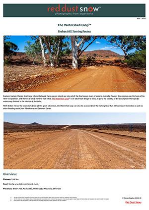 Watershed Loop Touring Guide and Map - Touring Guide for Outback NSW