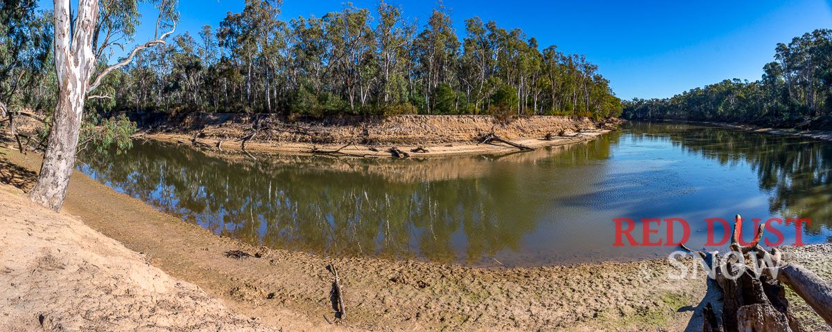 The Goulburn River and Murray River junction near Echuca, NSW, Australia