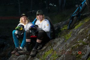 Mountain bikers Ben Zwar  and Matt Carter 