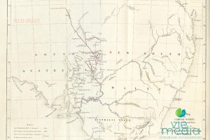 Map of Captain Sturt&#039;s Tracks and Discoveries 